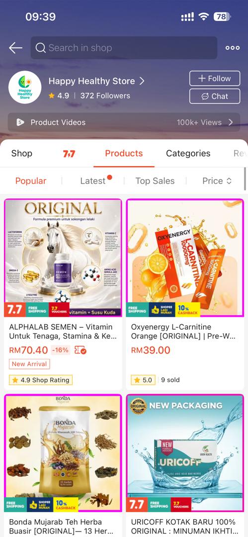 Kedai Shopee Tidak Sah 1
